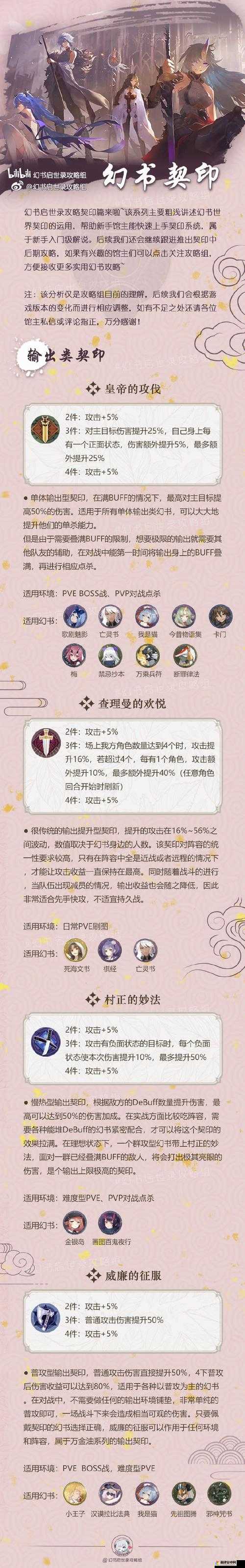 幻书启世录珍珑角色契印纹搭配技巧与详细攻略解析